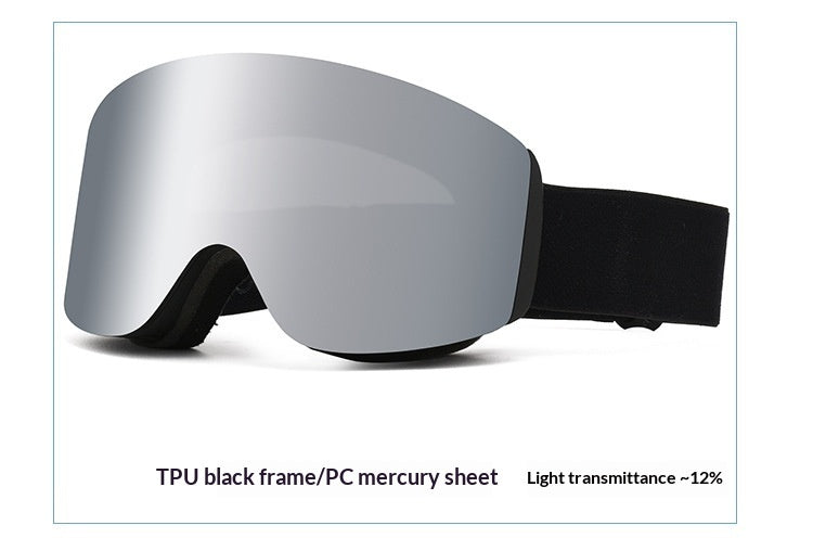Customizable Magnetic Ski Goggles With Double-layer Anti-fog For Outdoor Skiing