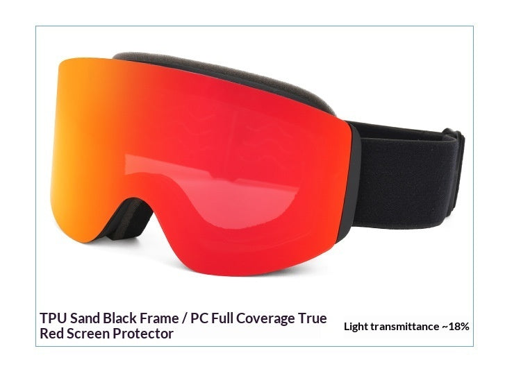 Customizable Magnetic Ski Goggles With Double-layer Anti-fog For Outdoor Skiing