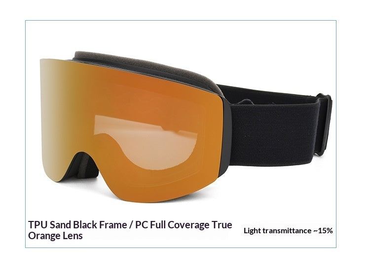 Customizable Magnetic Ski Goggles With Double-layer Anti-fog For Outdoor Skiing